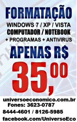 Formatação de computadores XP/7 ou 8 com progrmas e antivirus R$ 35,00